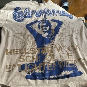 Blue and Cream Graphic Tee